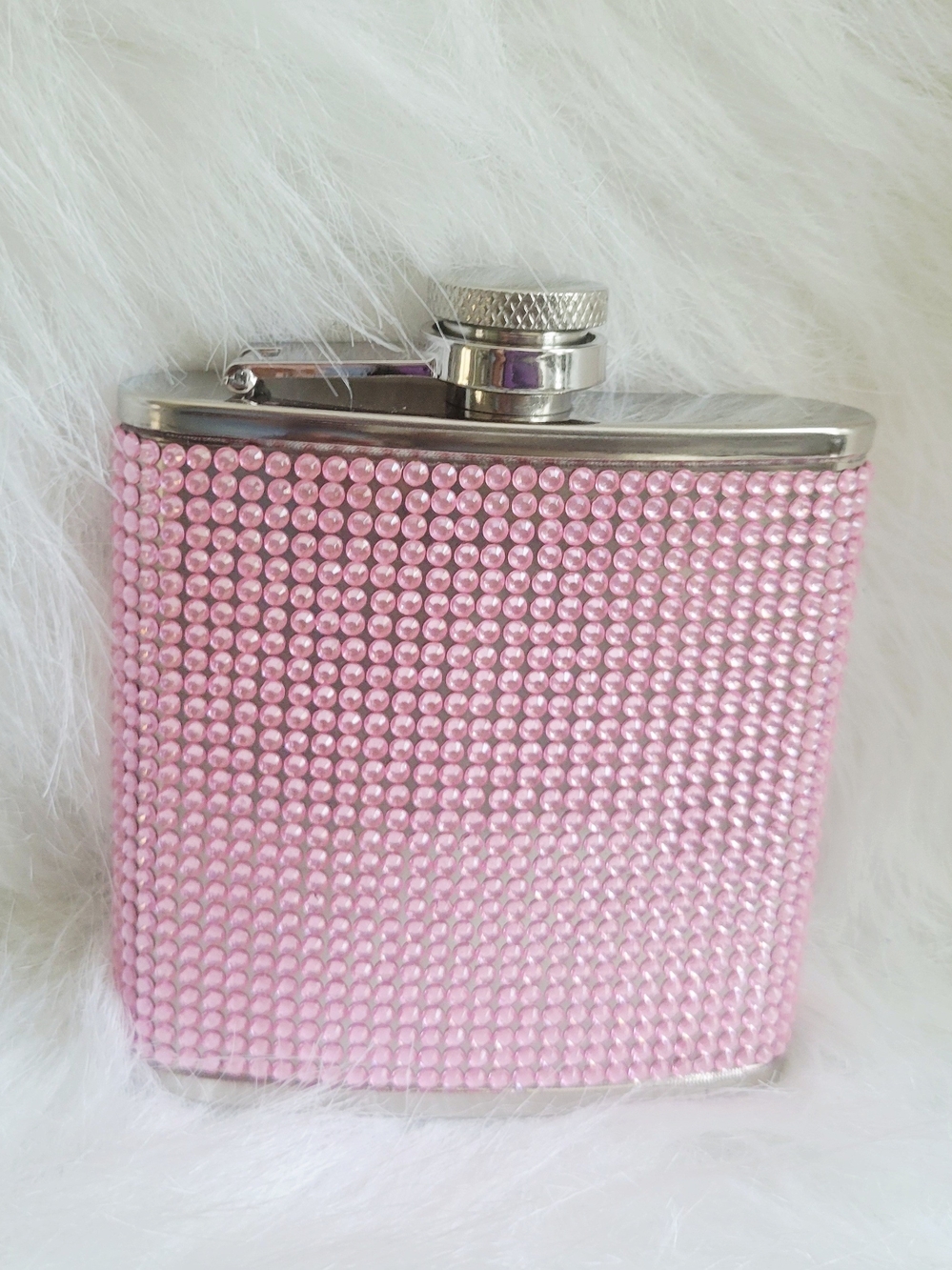 Light PINK blinged Flask